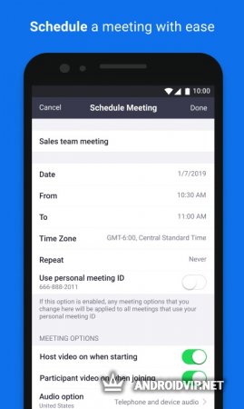 Приложение ZOOM Cloud Meetings на Android